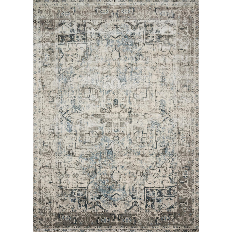 World Menagerie Stovall Blue/Slate Rug Wayfair